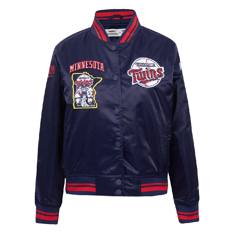 CHAMARRA DE SATÉN MLB MINNESOTA TWINS RETRO CLASSICS PARA MUJER