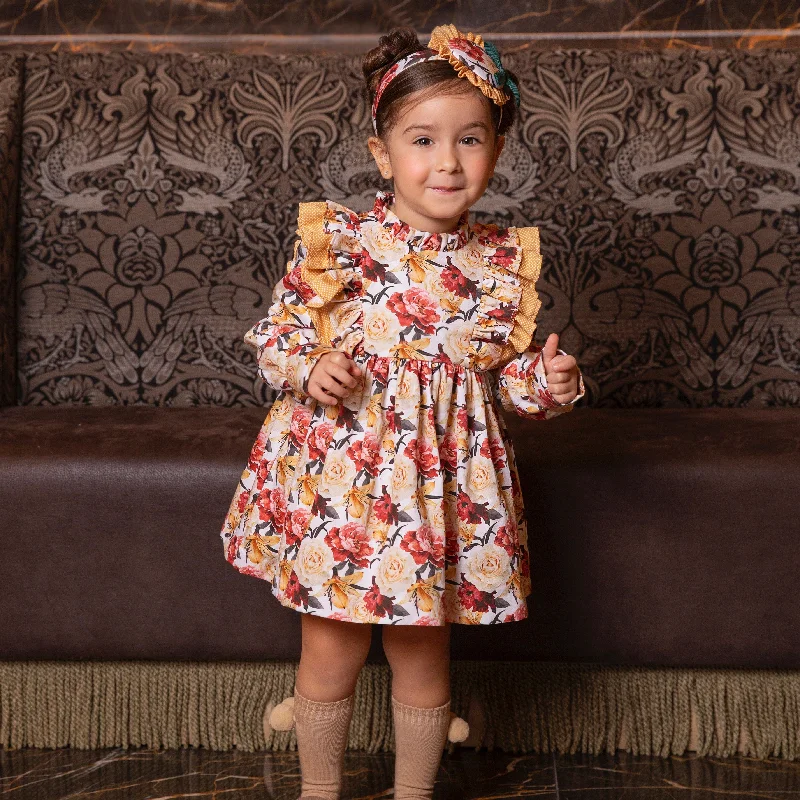 MERAKI - Baby Dress Floral - Mustard