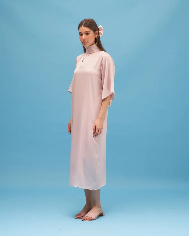 FOXGLOVE HIGH NECK MIDI DRESS