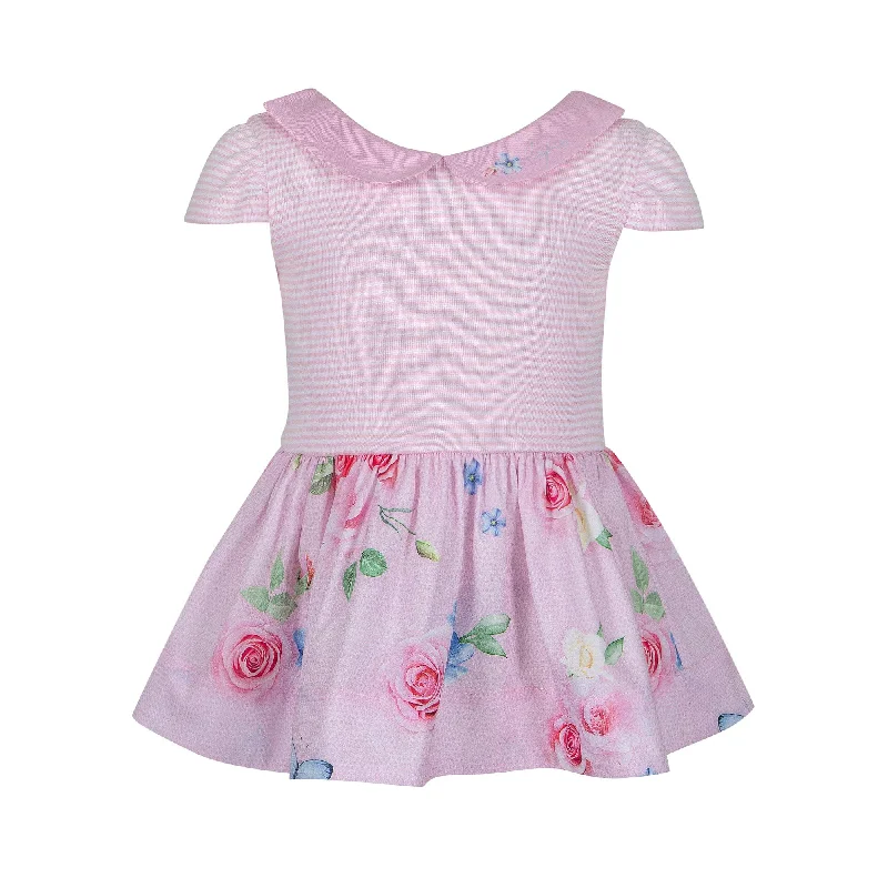 LAPIN HOUSE - Stripe Rose Dress - Pink