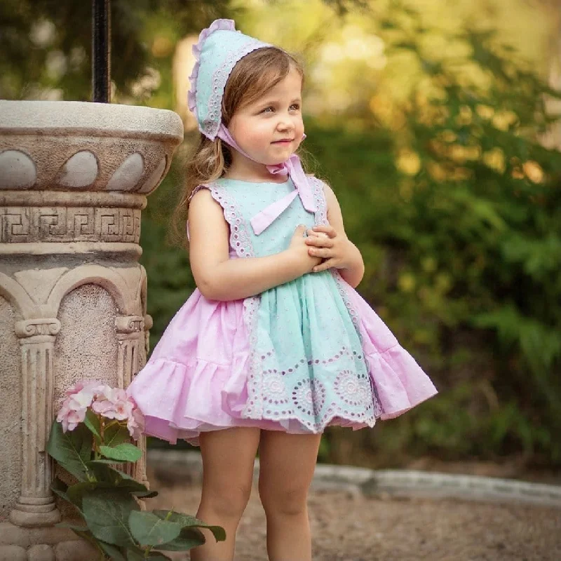 LA AMAPOLA - Fancy Baby Dress & Bonnet