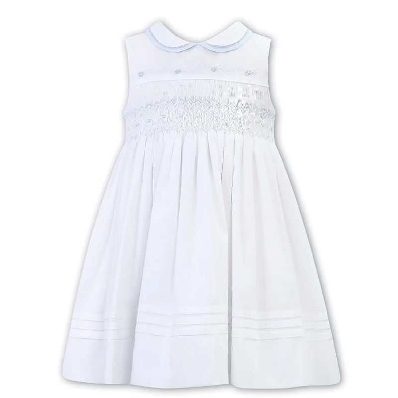 SARAH LOUISE - Sleeveless Smock Dress - Blue