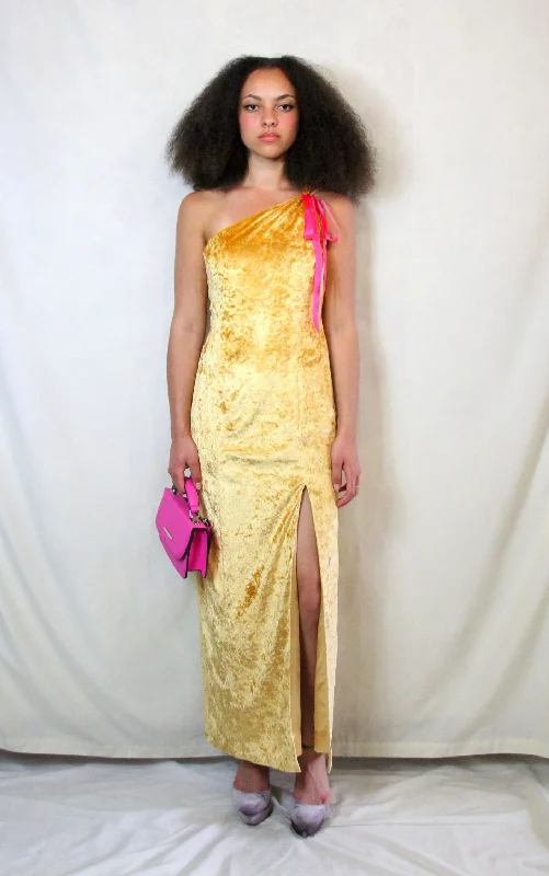 RENT Yellow Gold Maxi Dress