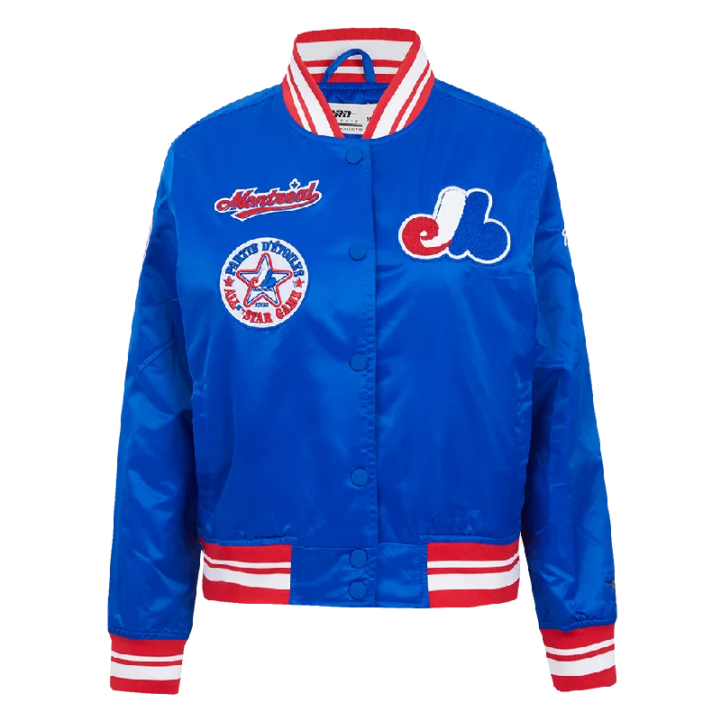 CHAMARRA DE SATÉN MLB MONTREAL EXPOS RETRO CLASSICS PARA MUJER