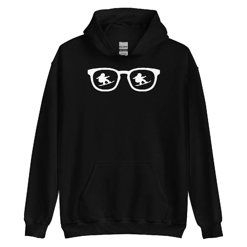 Sonnenbrille und Snowboarding - Unisex Hoodie