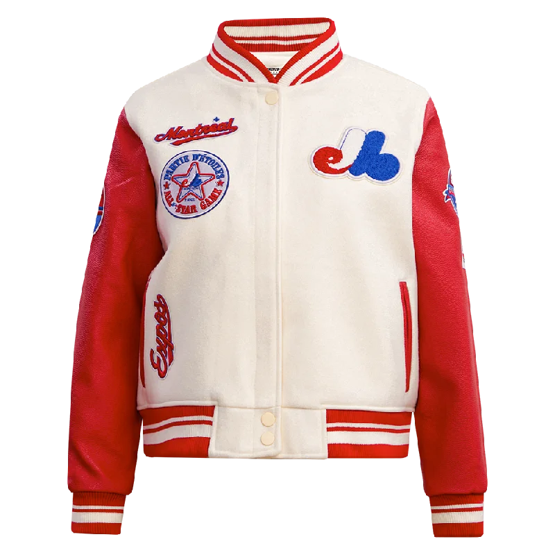 CHAMARRA UNIVERSITARIA MLB MONTREAL EXPOS RETRO CLASSICS PARA MUJER