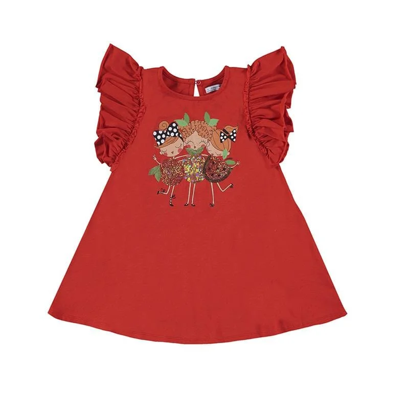 MAYORAL - Fruit Girls Dress - Red