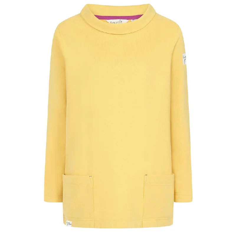 LJ94 - Plain Roll Neck Sweatshirt - Lemon