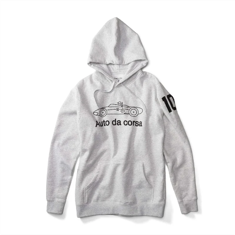 Women's - Uno Zero Auto da Corsa Heather White Pullover Hoodie