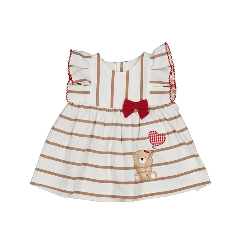 MAYORAL - Teddy Bear Heart Dress - Natural