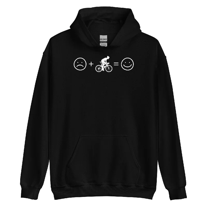 Lächelndes Gesicht und Radfahren - Unisex Hoodie