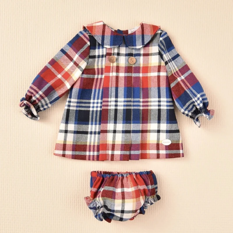 COCOTE - Check Baby Dress - Blue